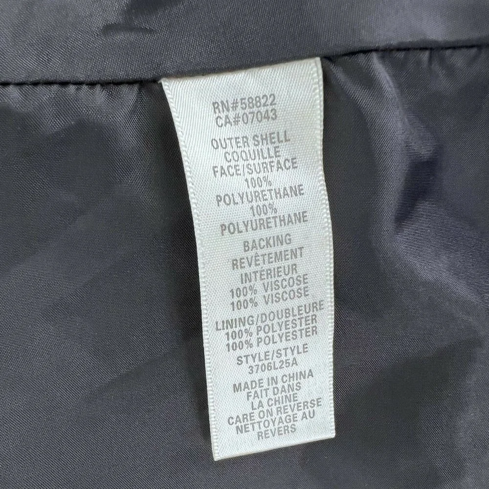 Max Studio Vegan Leather Black Jacket Size Medium - Picture 6 of 7